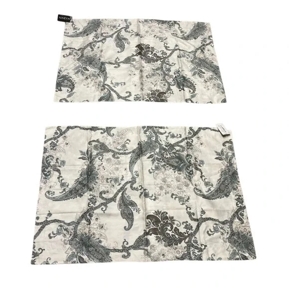 Ethan Allen Italy NEW Wynsome Paisley Queen Duvet Cover 2 Sham Set Queen/Full